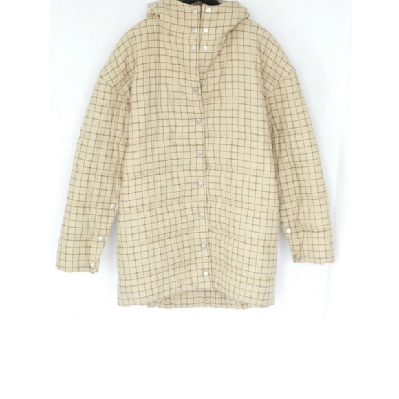 A.W.A.K.E Mode Oversized Checked Hooded Puffer Jacket  Coat - Picture 7 of 11